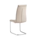 Jedálenská stolička, béžová Dulux Velvet látka/chróm, SALOMA NEW