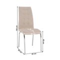 Jedálenská stolička, béžová Dulux Velvet látka/chróm, GERDA NEW