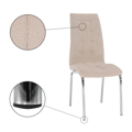 Jedálenská stolička, béžová Dulux Velvet látka/chróm, GERDA NEW