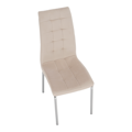 Jedálenská stolička, béžová Dulux Velvet látka/chróm, GERDA NEW