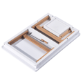 Príručný stolík na notebook/držiak na tablet, biela/prírodný bambus, MELTEN