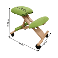 Ergonomická kľakačka, zelená/buk, GROCO