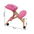 Ergonomická kľakačka, ružová/buk, GROCO