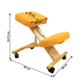 Ergonomická kľakačka, oranžová/buk, FLONET