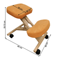 Ergonomická kľakačka, oranžová/buk, FLONET