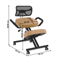 Ergonomická kľakačka, béžová/čierna, RUFUS
