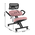 Ergonomická kľakačka, ružová/čierna, RUFUS