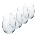 SNOWFLAKE STRIK, poháre, set 4 ks, s kryštálmi, 530 ml