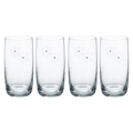 SNOWFLAKE DRINK, poháre na vodu, set 4 ks, s kryštálmi, 460 ml