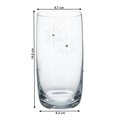 SNOWFLAKE DRINK, poháre na vodu, set 4 ks, s kryštálmi, 460 ml