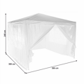 Záhradný párty stan, biela, 3x3 m, TEKNO TYP 1