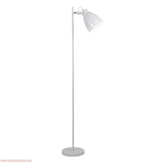 Stojacia lampa, biela/kov, AIDEN TYP 2