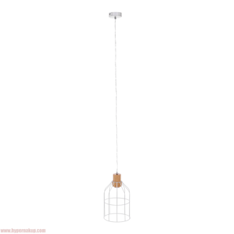 Visiaca lampa, biela/kov, ASTOK