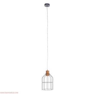 Visiaca lampa, sivá/kov, ASTOK