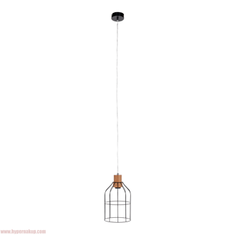Visiaca lampa, čierna/kov, ASTOK