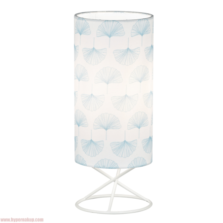Stolná lampa, kov/biele textilné tienidlo, AVAM