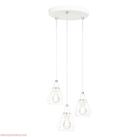 Visiaca lampa, biela/kov, OKIRA TYP 1