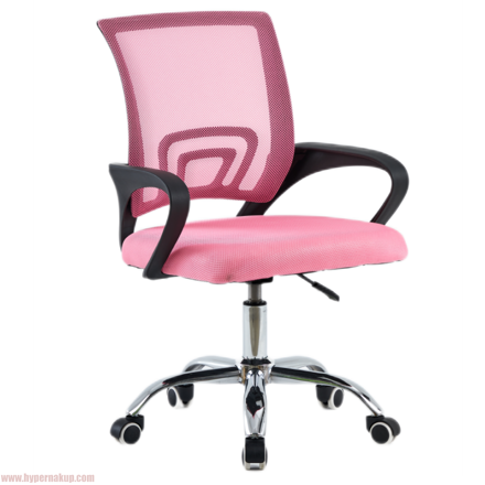 Kancelárska stolička, ružová/čierna, DEX 4 NEW