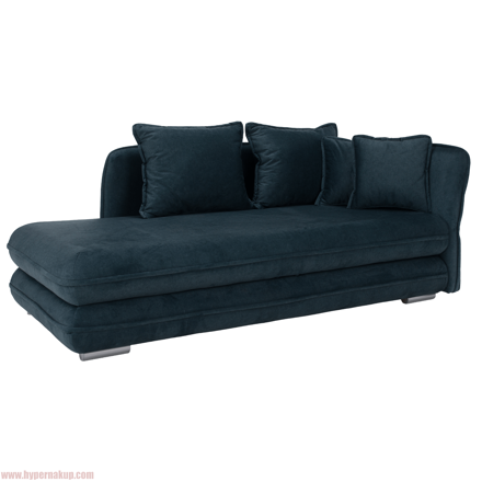 Leňoška s úložným priestorom, modrá, pravá, LAMBA