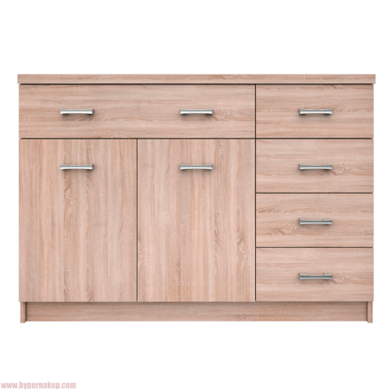 Komoda 2D5S, dub sonoma, TOPTY TYP 22