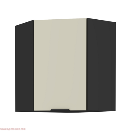Horná rohová skrinka, cashmere/čierna, ARAKA 60x60 GN-72 1F