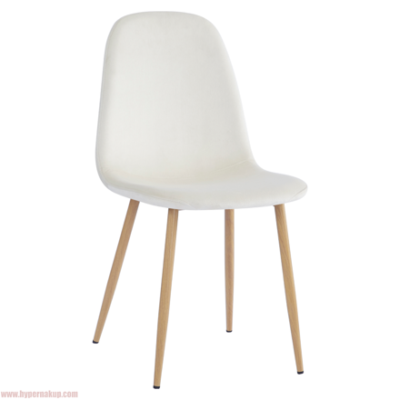 Stolička, béžová Dulux Velvet látka/buk, LEGA NEW
