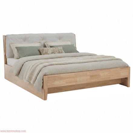 Manželská posteľ, 180x200, masívne drevo, prírodná, FLORENCIA