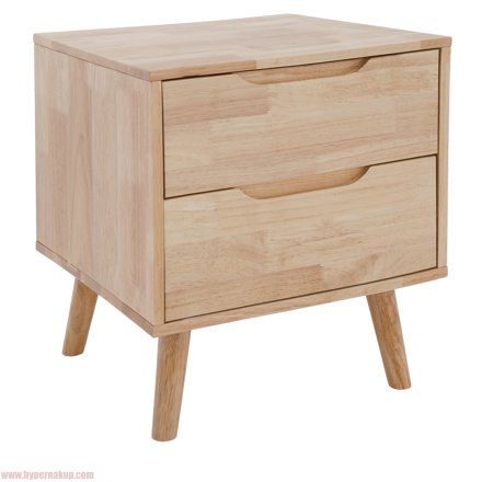 Nočný stolík, masívne drevo, prírodná, BRUNI