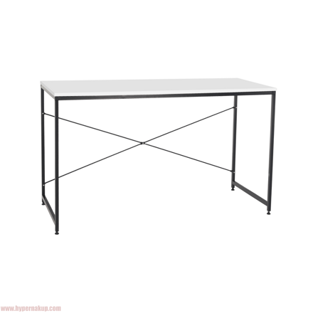 Písací stôl, biela/čierna, 120x60 cm, MELLORA