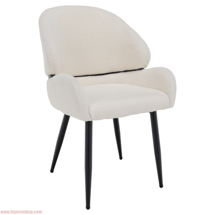 Jedálenská stolička, biela/čierna, SANAKO TYP 1