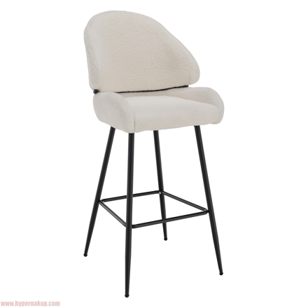 Barová stolička, biela/čierna, SANAKO TYP 2