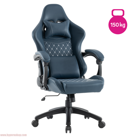 Kancelárske/herné kreslo, modrá, SAMIE