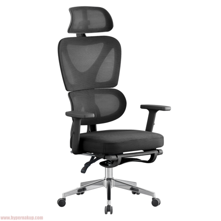 Kancelárske kreslo, čierna/chróm, DEMOS