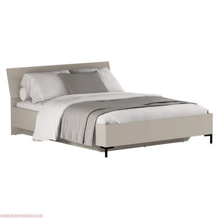 Manželská posteľ, 160x200, sivohnedá Taupe, DOMCA