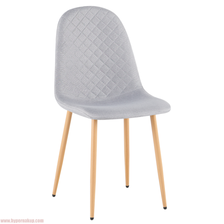 Stolička, svetlosivá látka/buk, LEGA 2 NEW