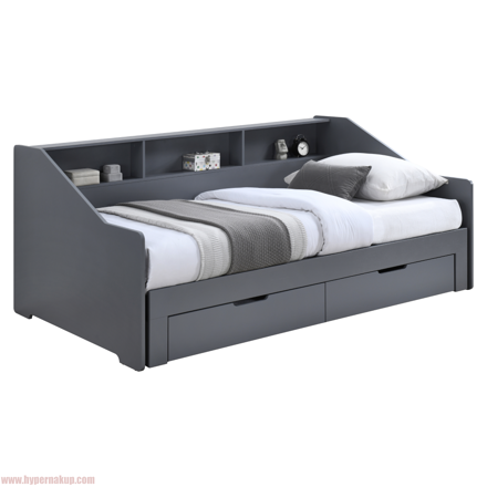 Rozkladacia posteľ, sivá, MONETA