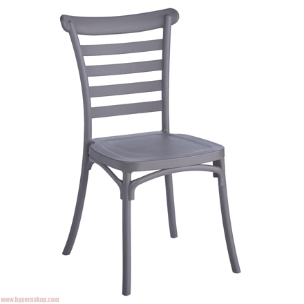 Stohovateľná stolička, sivohnedá taupe, SAVITO NEW