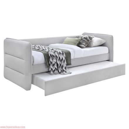 Rozkladacia posteľ, sivá, TRINIA