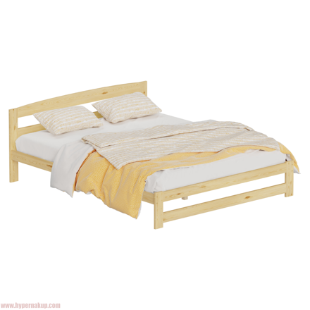 Posteľ s roštom, prírodná, 160x200, AZRA