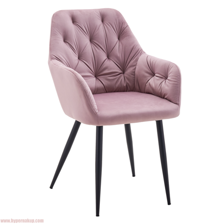 Dizajnové kreslo, ružová Velvet látka, VERIO NEW