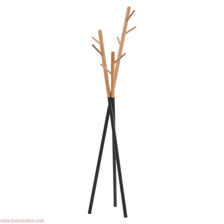 Vešiak, čierna/prírodná, ELVAR