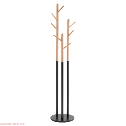 Vešiak, čierna/prírodná, TAVEL