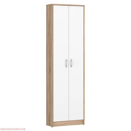 Skriňa, dub sonoma/biela, VIRA-MECKI NEW