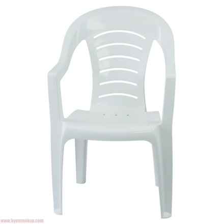 Záhradné stohovateľné kreslo, biela, KESIA