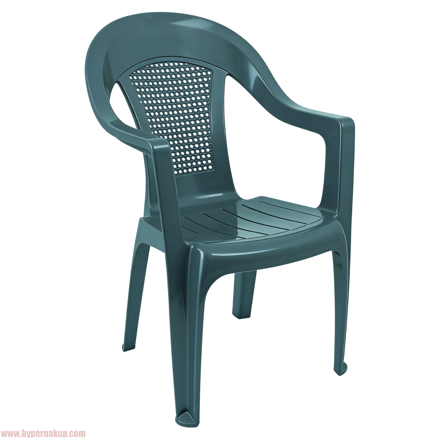 Záhradné stohovateľné kreslo, zelená, MEDRO