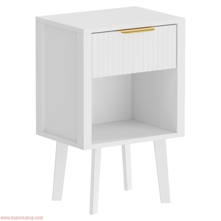 Nočný stolík, biela, TOBI
