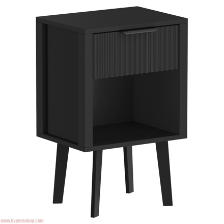 Nočný stolík, čierna, TOBI
