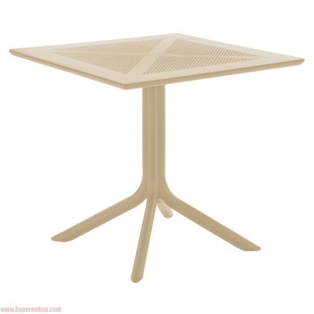 Záhradný stôl, sivohnedá Taupe, DENTON NEW