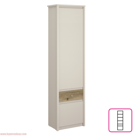 Regál, kašmír/dub evoke, KAROS 2D1S