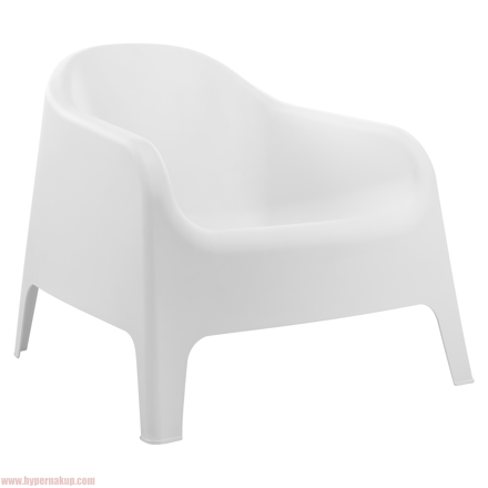 Stohovateľné kreslo, biela, plast, SOKRA NEW